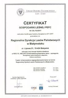 Certyfikat PEFC - sprostowanie
